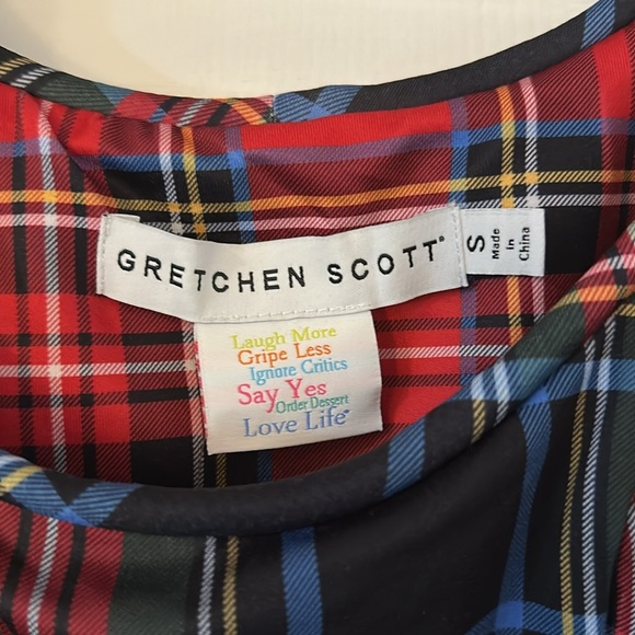 NWT Women’s Gretchen Scott Plaid Sweets Shoulder Tie Dress - Duke of York Size S - Picture 8 of 12